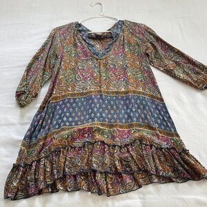 Tolani Multicolor Paisley Dress